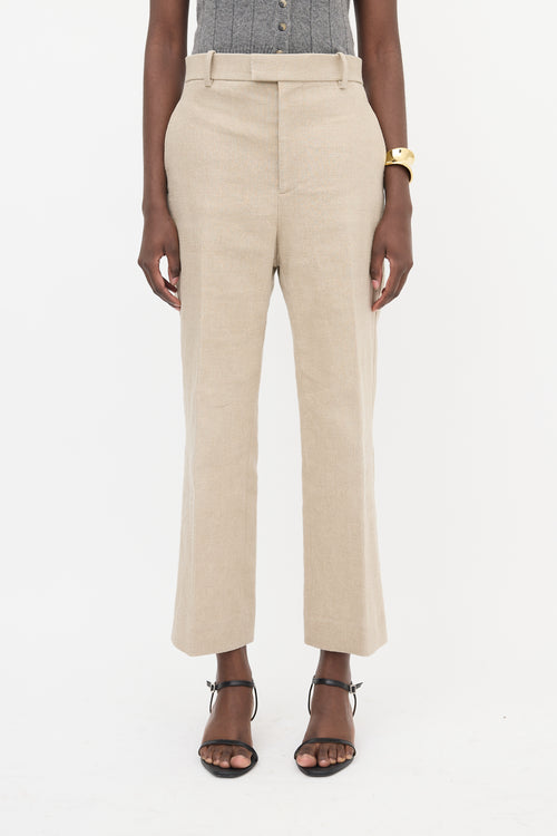 Bottega Veneta Linen Straight Leg Trouser