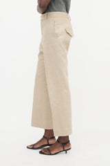 Bottega Veneta Linen Straight Leg Trouser
