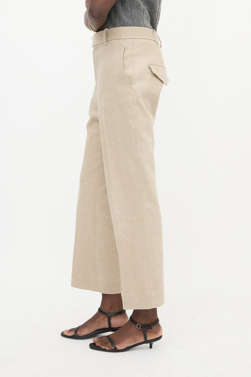 Bottega Veneta Linen Straight Leg Trouser