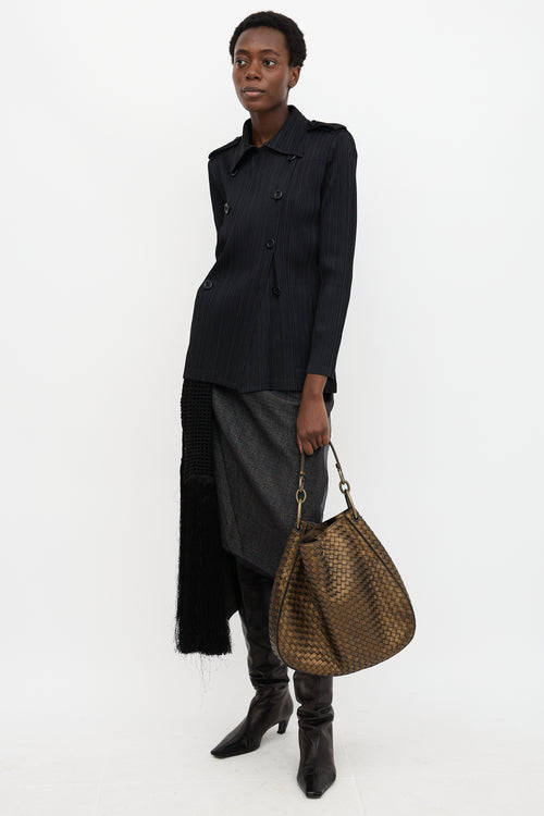 Bottega Veneta Leather Intrecciato Loop Shoulder Bag