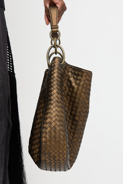 Bottega Veneta Leather Intrecciato Loop Shoulder Bag