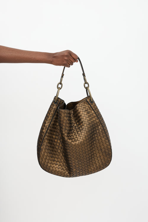 Bottega Veneta Leather Intrecciato Loop Shoulder Bag