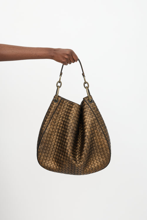 Bottega Veneta Leather Intrecciato Loop Shoulder Bag
