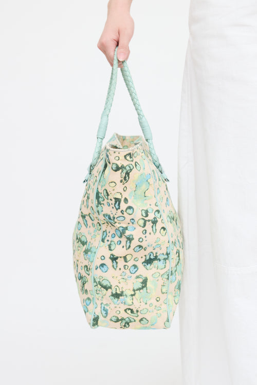 Bottega Veneta Printed Canvas Tote Bag