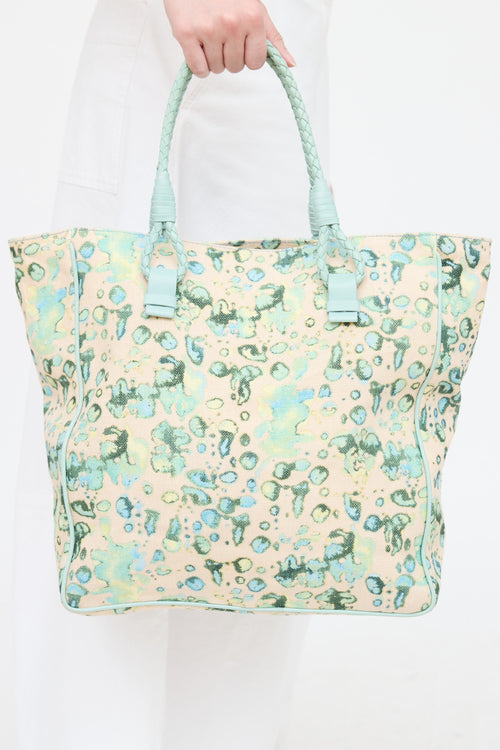 Bottega Veneta Printed Canvas Tote Bag