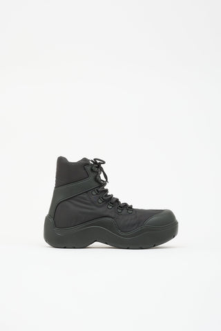 Bottega Veneta Nylon Puddle Bomber Boot