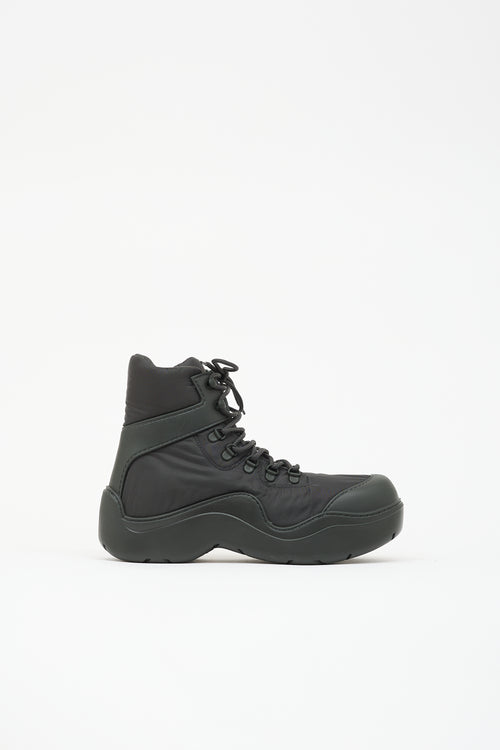 Bottega Veneta Nylon Puddle Bomber Boot