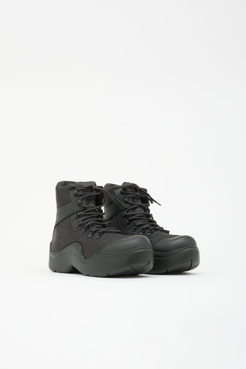 Bottega Veneta Nylon Puddle Bomber Boot
