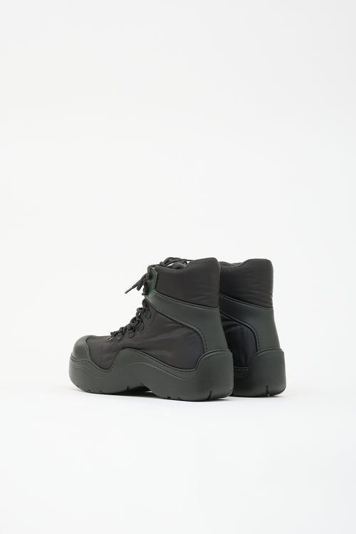 Bottega Veneta Nylon Puddle Bomber Boot