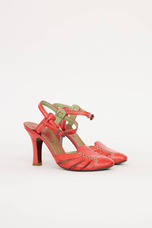 Bottega Veneta Leather Embossed  Pump
