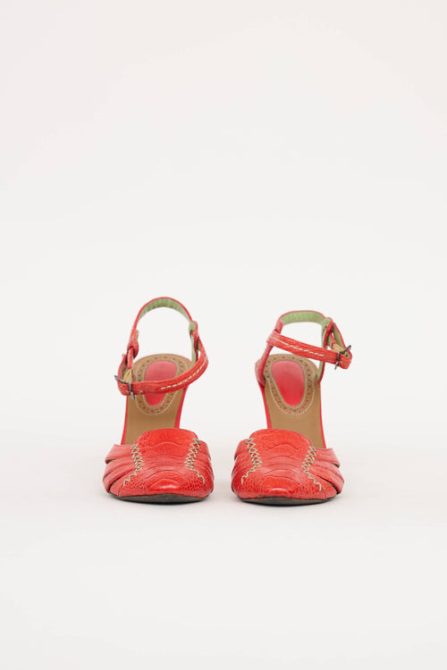 Bottega Veneta Leather Embossed  Pump