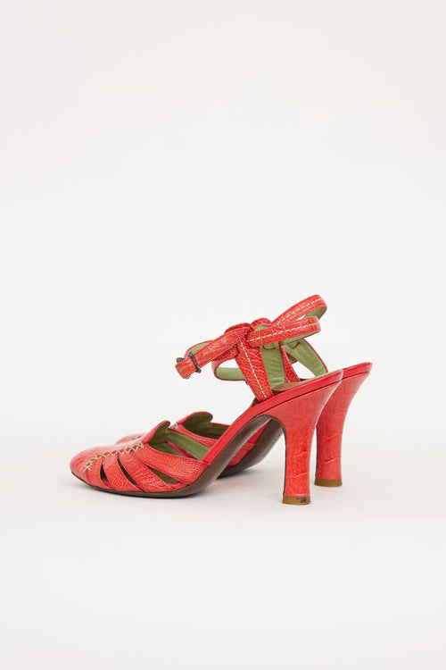 Bottega Veneta Leather Embossed  Pump