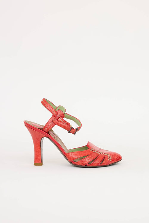 Bottega Veneta Leather Embossed  Pump