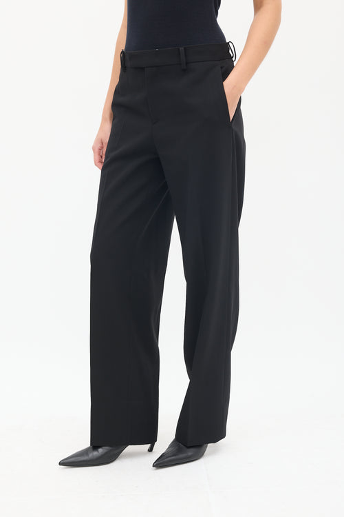 Bottega Veneta PF 2019 Black Wool Straight Leg Trouser