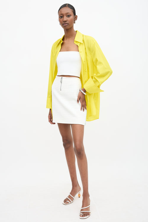 Bottega Veneta Padded Blanket Stitch Skirt