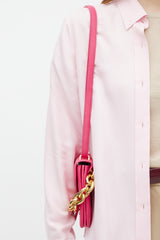 Bottega Veneta Pink Leather Mount Envelope Bag
