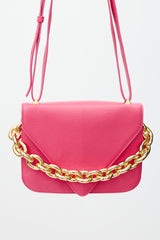 Bottega Veneta Pink Leather Mount Envelope Bag
