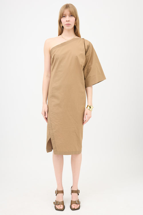 Bottega Veneta Poplin One Sleeve Dress