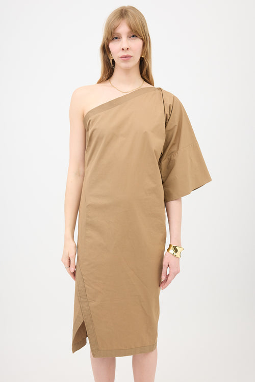 Bottega Veneta Poplin One Sleeve Dress