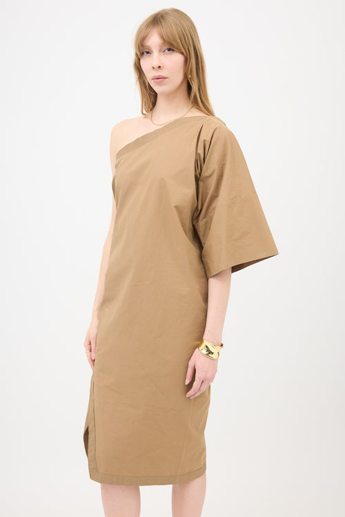 Bottega Veneta Poplin One Sleeve Dress