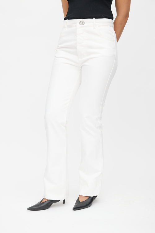 Bottega Veneta Pre-Fall 2020 White Straight Leg Carpenter Jeans