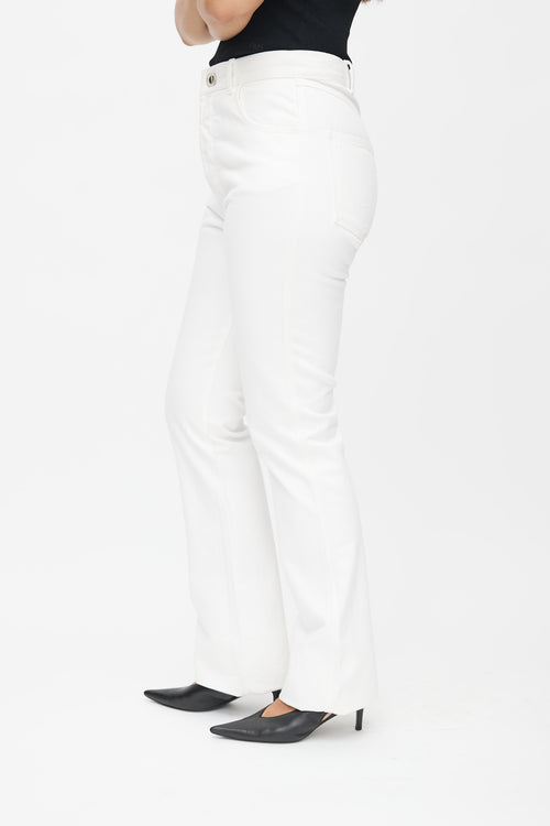 Bottega Veneta Pre-Fall 2020 White Straight Leg Carpenter Jeans