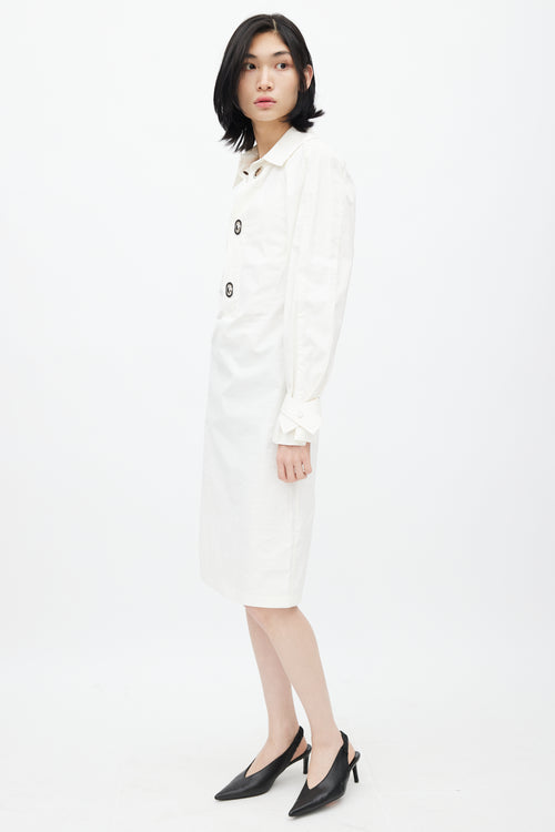 Bottega Veneta Pre-Fall 2020 White Technical Coated Dress