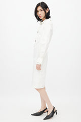 Bottega Veneta Pre-Fall 2020 White Technical Coated Dress