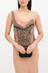 Bottega Veneta Satin Intrecciato Knot Clutch