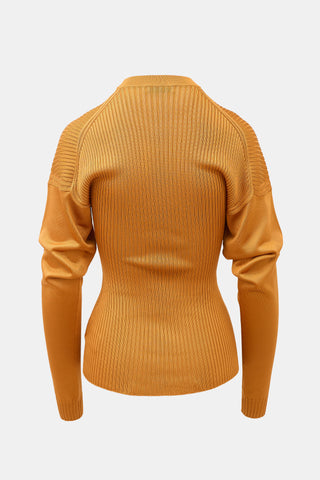 Bottega Veneta Silk Rib Knit Top