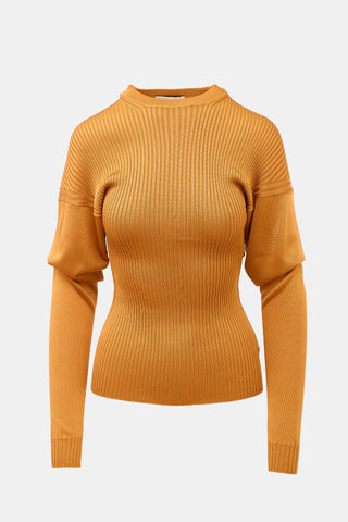 Bottega Veneta Silk Rib Knit Top