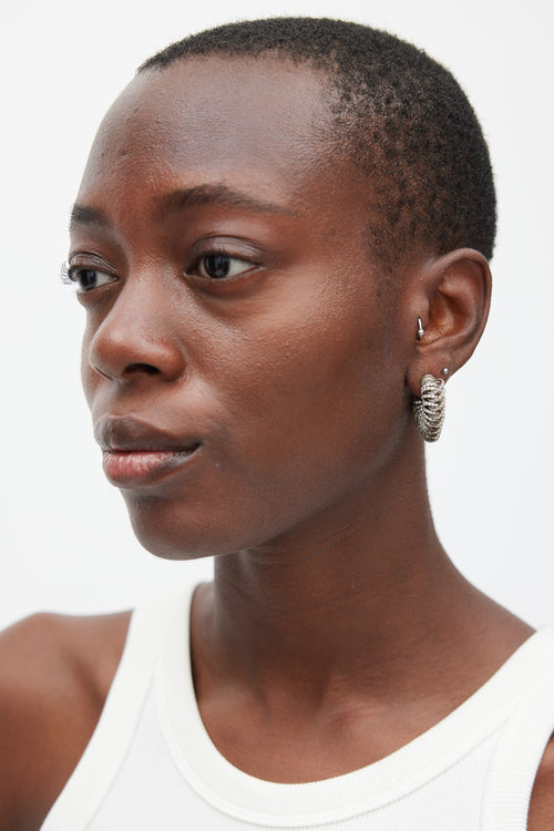 Bottega Veneta Silver Jewel Multi Helix Earrings