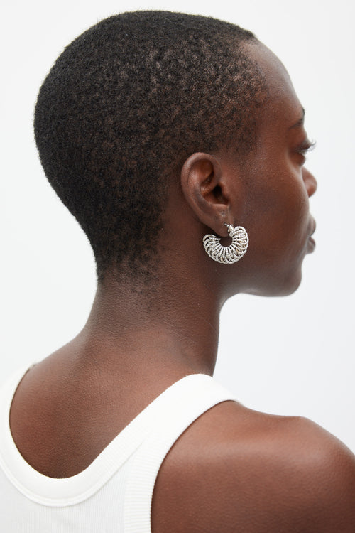 Bottega Veneta Silver Jewel Multi Helix Earrings