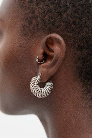 Bottega Veneta Silver Jewel Multi Helix Earrings