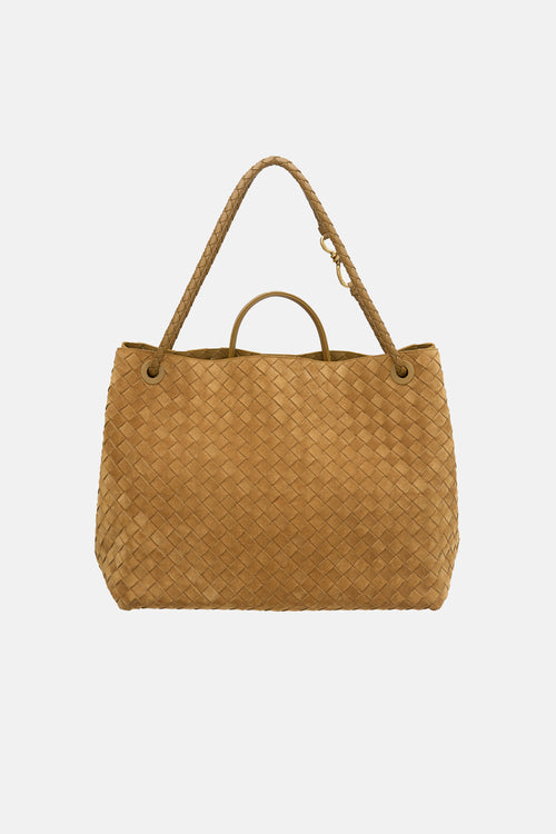 Bottega Veneta Suede Intrecciato Large Andiamo Bag