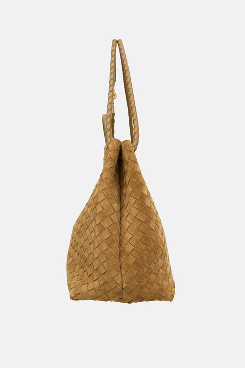Bottega Veneta Suede Intrecciato Large Andiamo Bag