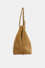 Bottega Veneta Suede Intrecciato Large Andiamo Bag