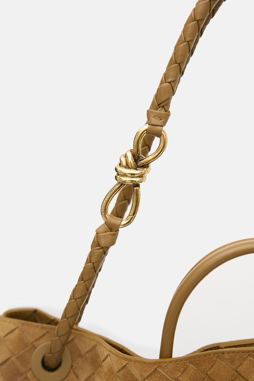 Bottega Veneta Suede Intrecciato Large Andiamo Bag