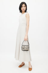 Bottega Veneta Vintage Black & Silver Shell Beaded Shoulder Bag