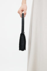 Bottega Veneta Vintage Black & Silver Shell Beaded Shoulder Bag