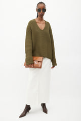 Bottega Veneta Vintage Brown Patent Crossbody Bag