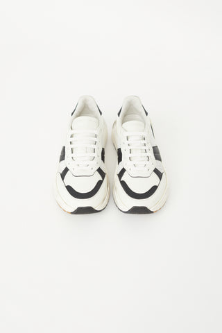 White & Black Speedster Sneaker