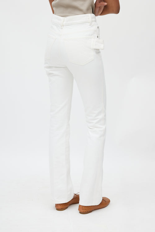 Bottega Veneta White Flared Carpenter Jeans