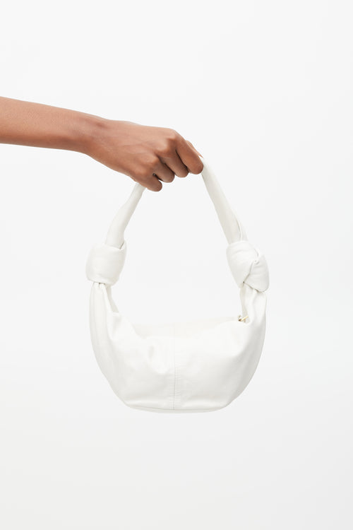 Bottega Veneta White Leather Double Knot Bag
