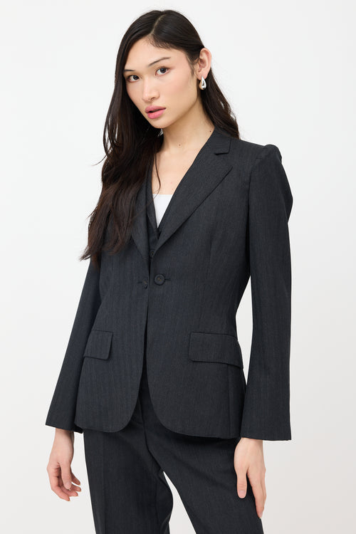 Bottega Veneta Wool Patterned Blazer