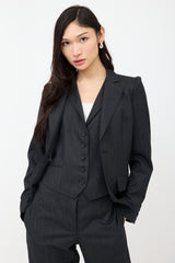 Bottega Veneta Wool & Silk Patterned Vest