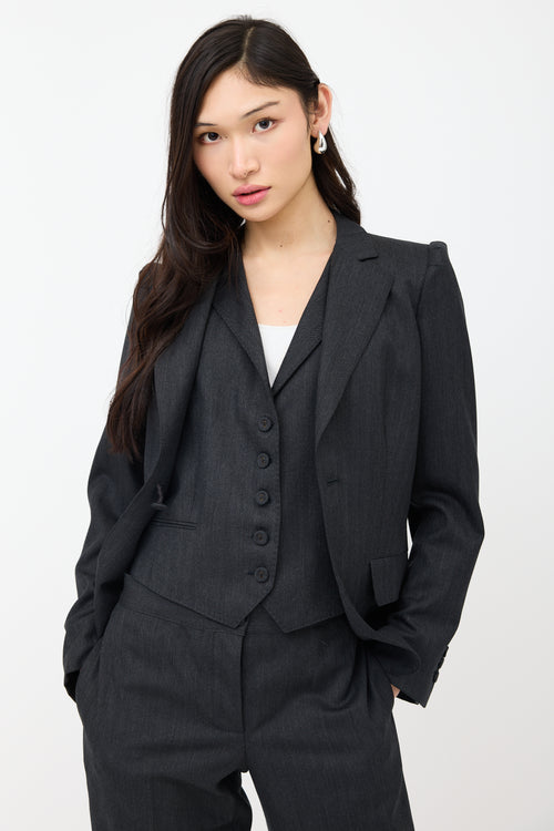 Bottega Veneta Wool & Silk Patterned Vest