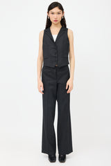 Bottega Veneta Wool & Silk Patterned Vest