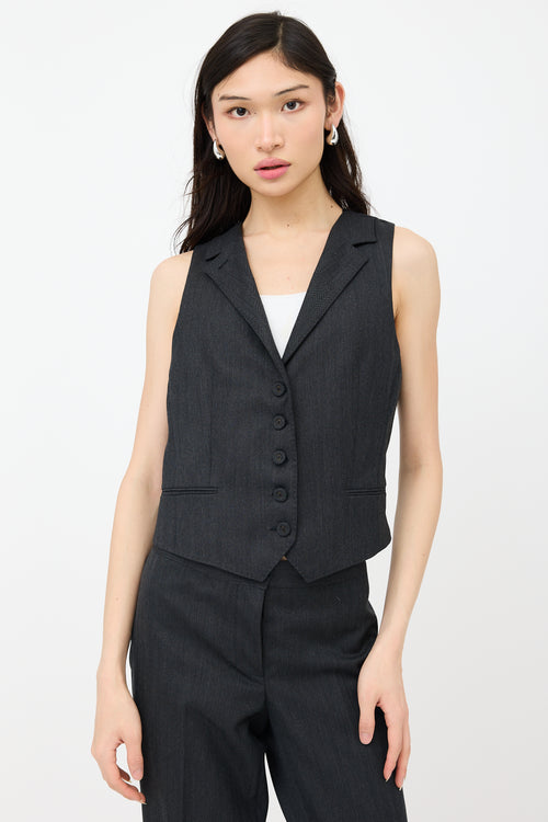 Bottega Veneta Wool & Silk Patterned Vest