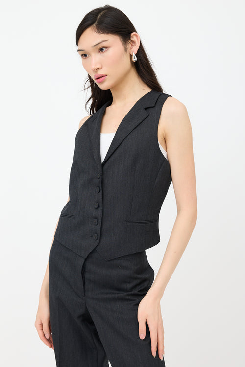Bottega Veneta Wool & Silk Patterned Vest